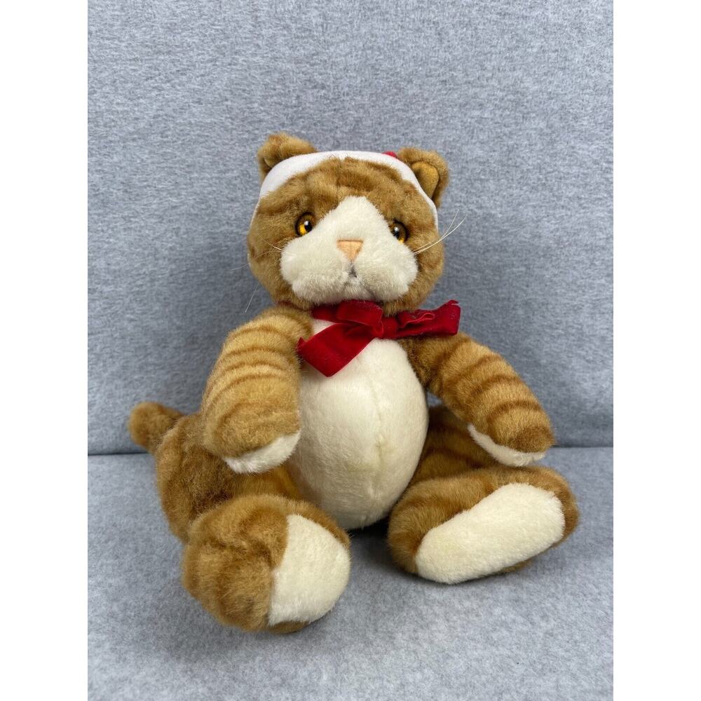 Vintage‎ Applause Cat Kitty Kringles Plush Stuffed Animal 10" 1993 Christmas